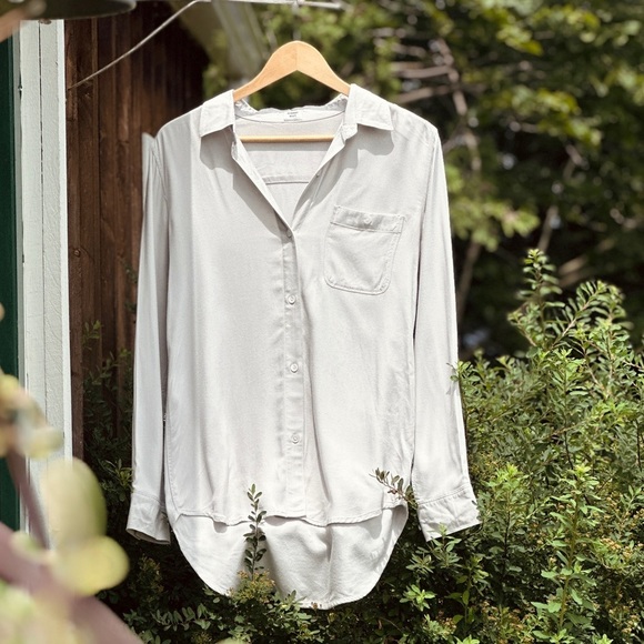 Sunday Best Casual Rayon Shirt - Size S - light grey - button down - Picture 2 of 8